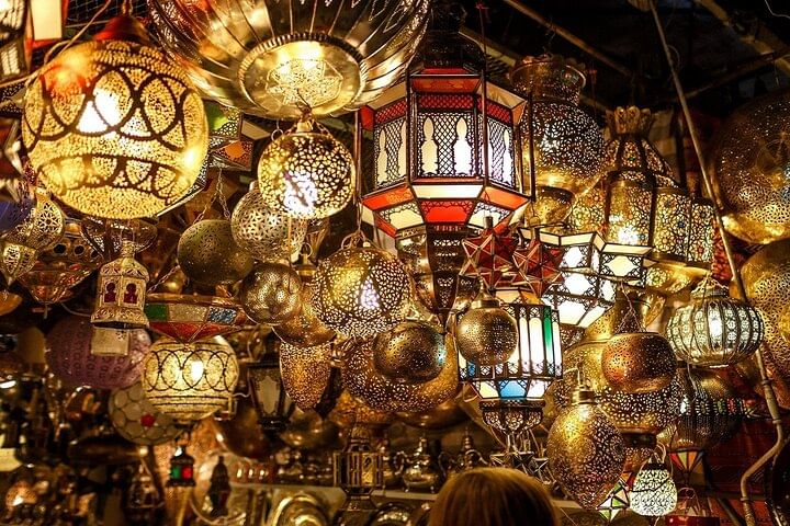 Marrakech's bustling souks are a maze of narrow alleys in the historic Medina, offering a sensory feast of colors, scents, and sounds. Packed with traditional shops, these markets showcase exquisite h