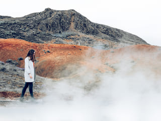 Gazing at the geothermal wonders of Geysir hot spring area