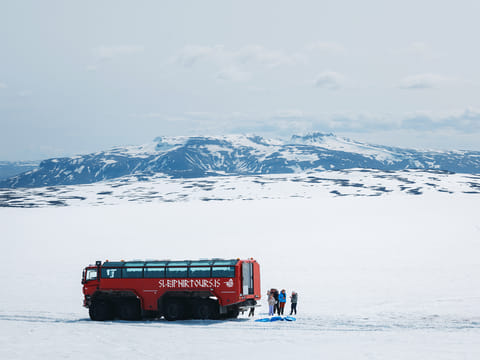 Monster Truck on Langjökull Glacier