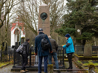 A Private Reykjavik Folklore Tour in front of the monument to Jon Sigurdsson, leader of the Icelandic independent movement