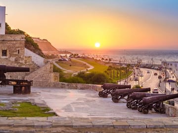 Panoramic view of Tangier’s coastline — where the Atlantic meets the Mediterranean.