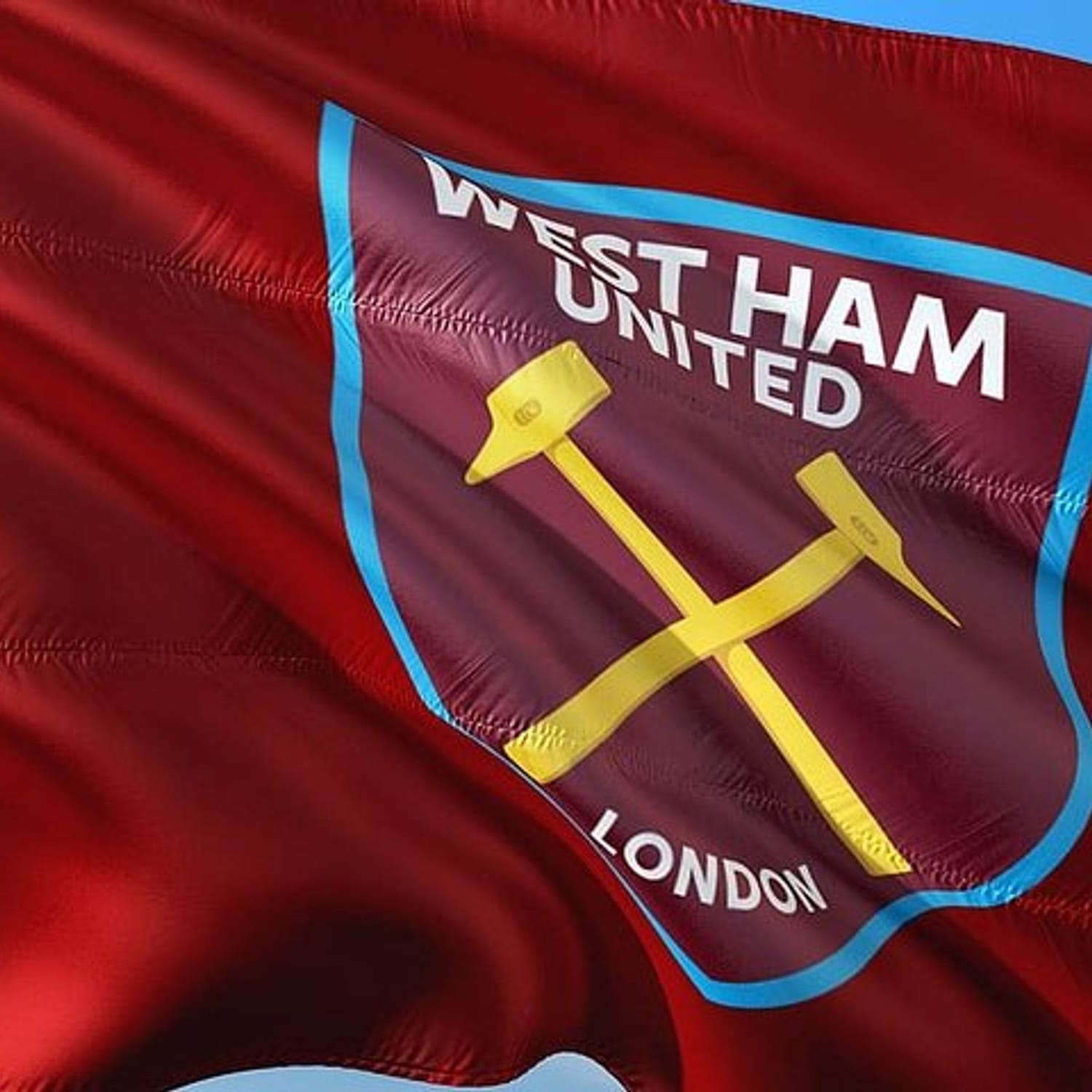 Drapeau Officiel West Ham United FC – Intérieur, 1520 X 900 Mm, 100% Officiel
