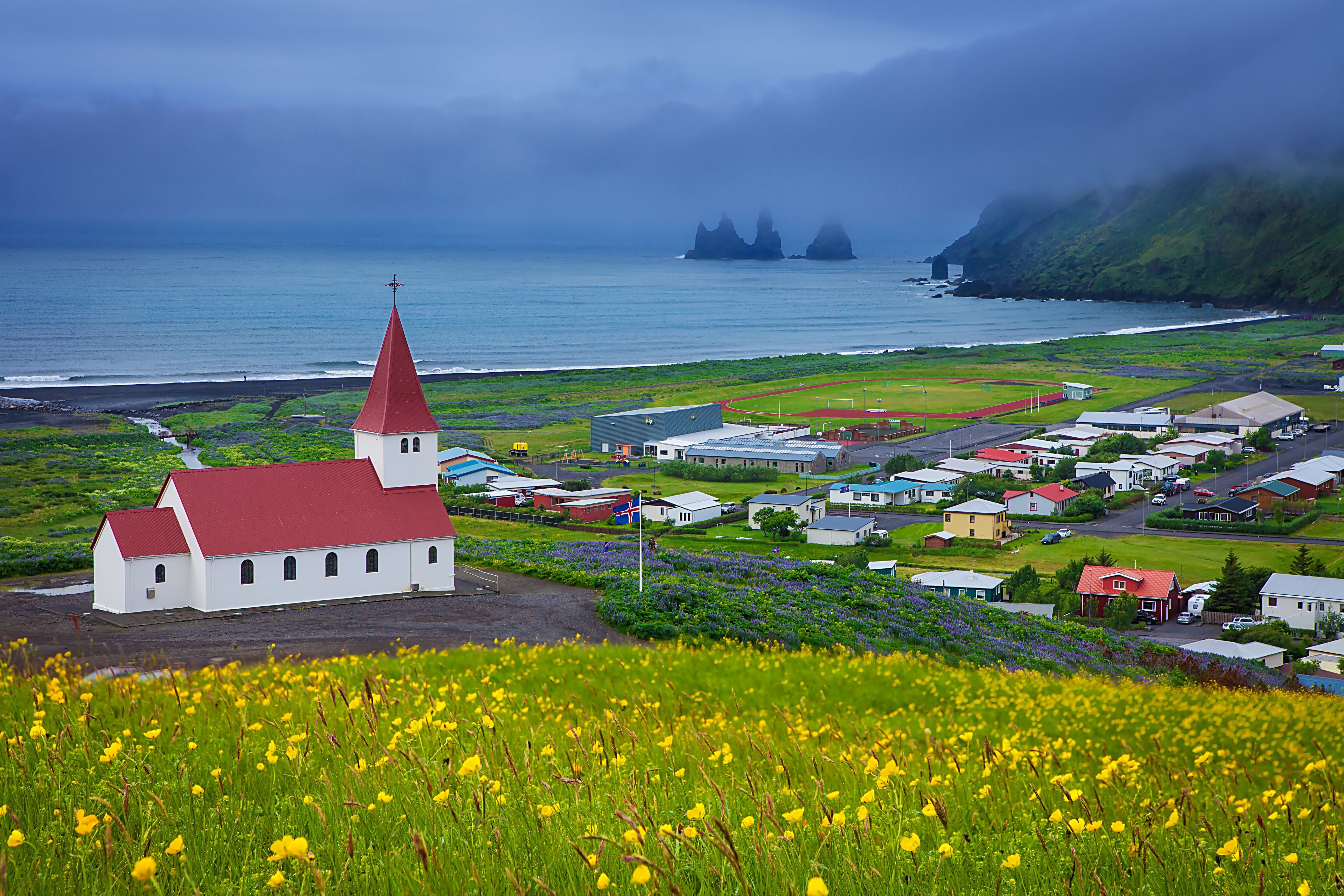 Vík í Mýrdal on the South Coast of Iceland