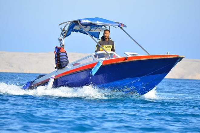 Abu Munkar Island trip by a speed boat Hurghada