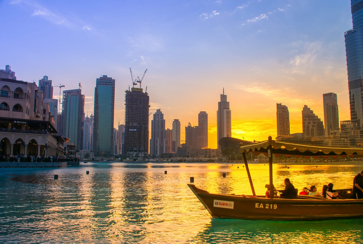 Abra Ride on Burj Lake