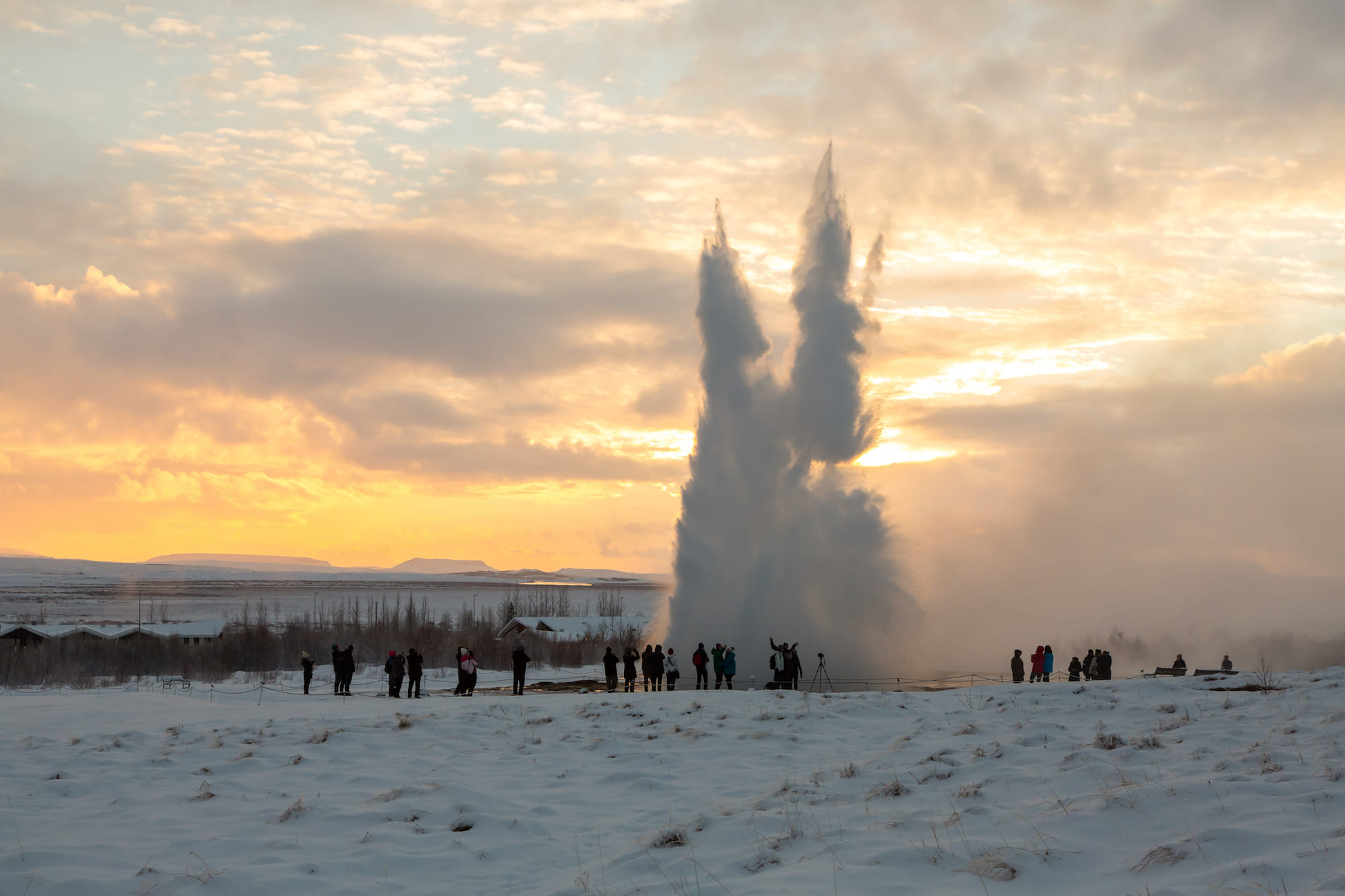 Geyser in the winter