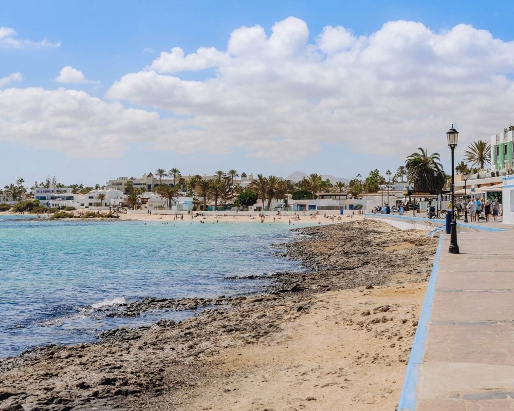 Beach with crystal-clear water in Fuerteventura