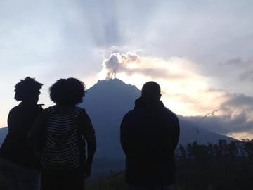 sunrise at Merapi volcano