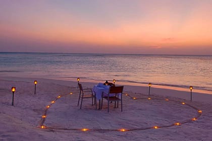 Romantic Private Beach Dinner Under the Stars in Fuvahmulah