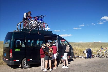 Mountain bike around Lake Titicaca