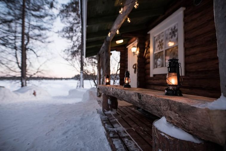 Finnish Firewood sauna, ice swimming, dinner and northern lights