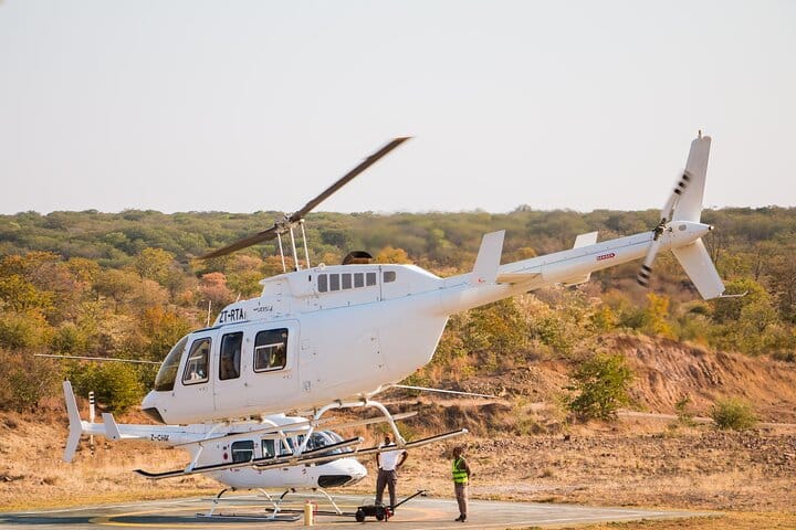 15 minutes scenic helicopter flight above Victoria Falls-Zimbabwe