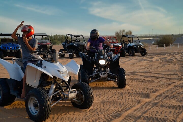 Hot air balloon with Quad Bike