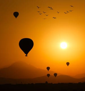 Marrakech hot air balloon flight with Moroccan breakfast and drone