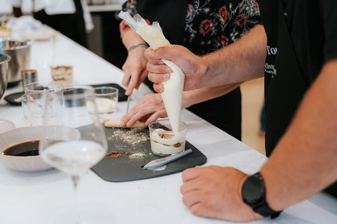 Pasta & Tiramisu semi-private cooking class with a MasterChef