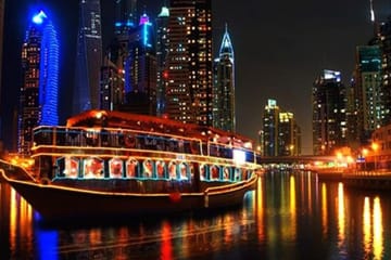 Burj Khalifa Visit, Dubai Mall Shopping, and Marina Dinner Cruise