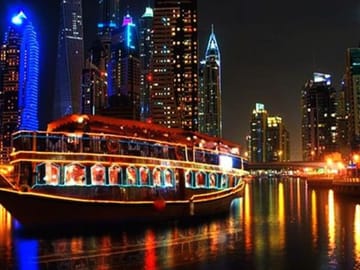 Burj Khalifa Visit, Dubai Mall Shopping, and Marina Dinner Cruise
