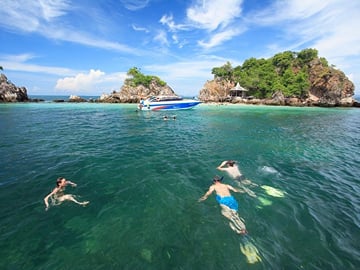 Snorkeling off the island