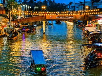 Private Tour: Amphawa Floating Market, Monkey Feeding & Train Market