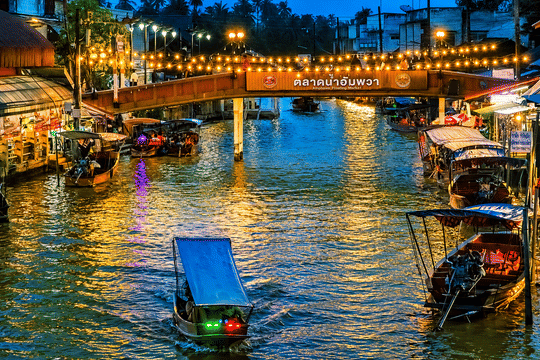 Private Tour: Amphawa Floating Market, Monkey Feeding & Train Market