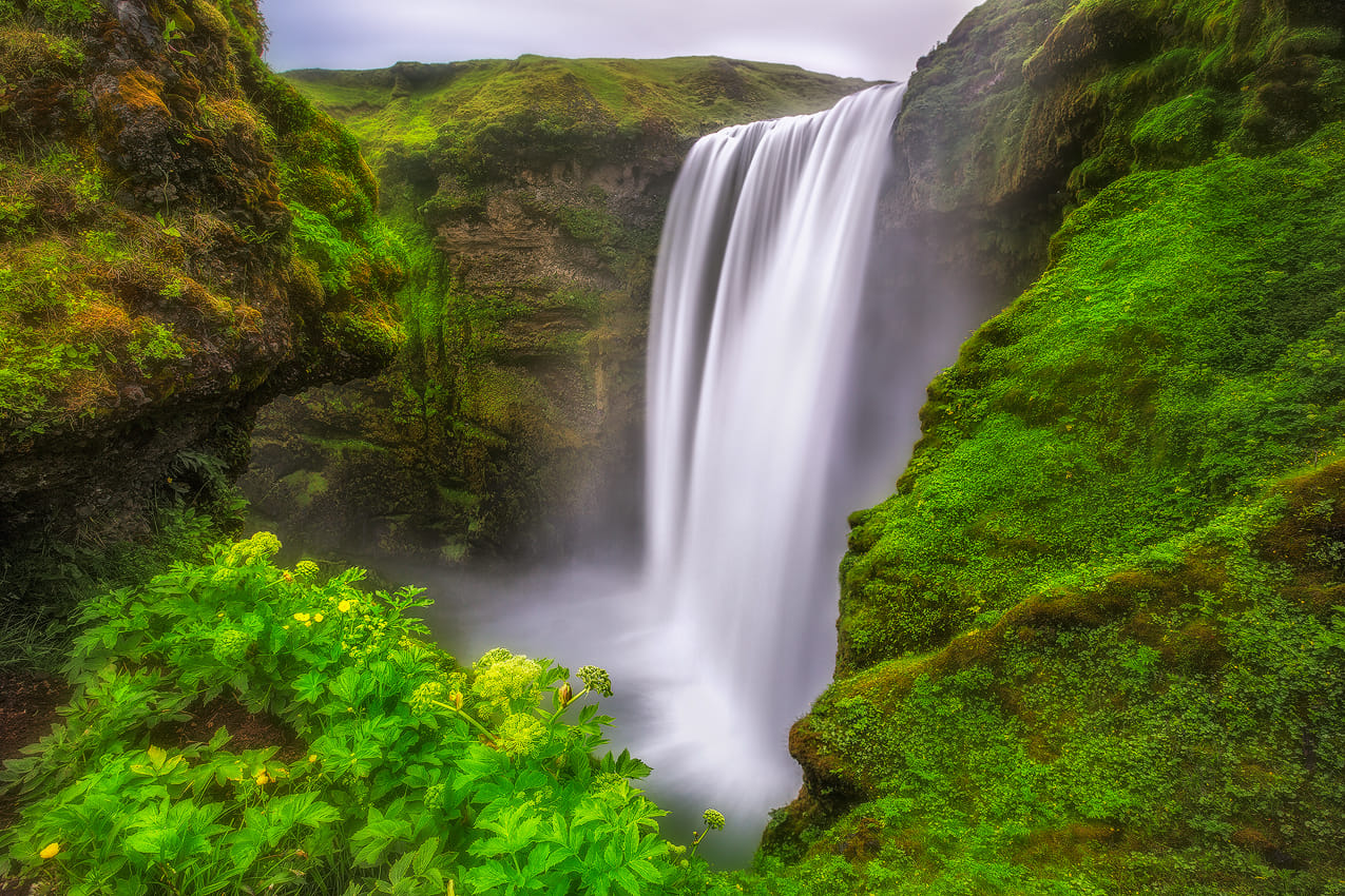 South Coast day tour, Skogafoss waterfall