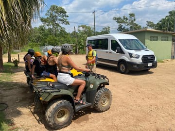 Fast-paced ATV ride through tropical forest