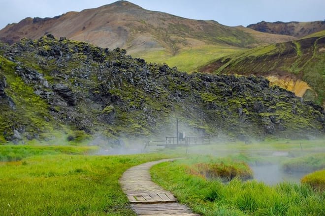 Landmannalaugar 4x4 Tour : Hekla Volcano | Waterfalls And Hotspring Bath - small group photo 3