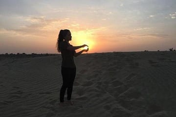 Sunset Camel Safari in Jaisalmer Sand Dunes & Dinner with Cultural Program