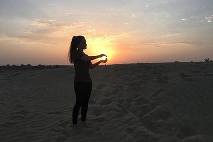 Sunset Camel Safari in Jaisalmer Sand Dunes & Dinner with Cultural Program