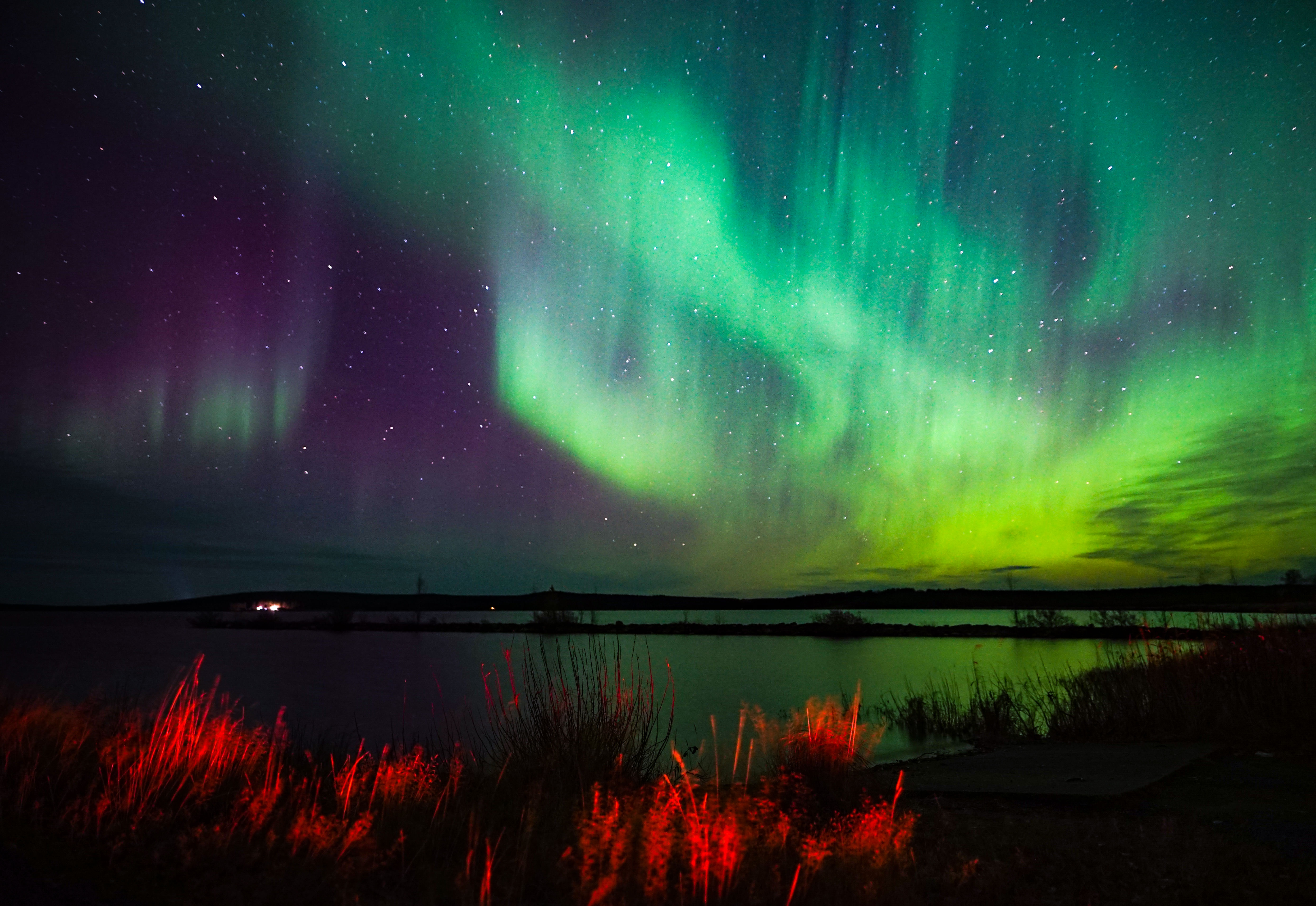 Beautiful Northern Lights in Rovaniemi