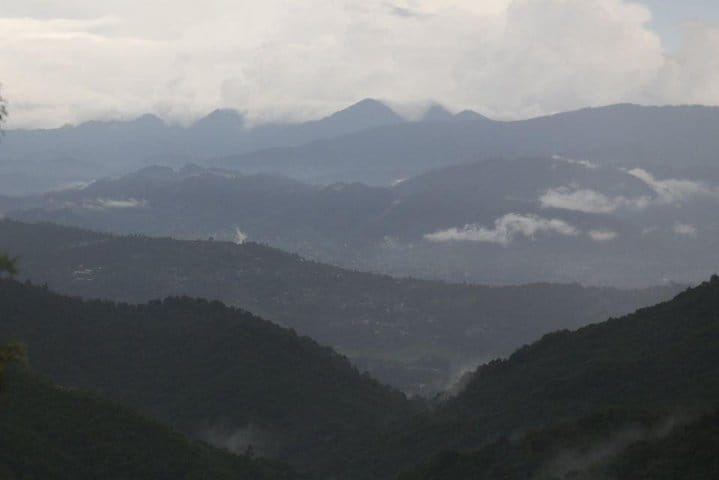 Ranges of hills as seen from the stopover somewhere in between Sundarijal and Mul Kharka.