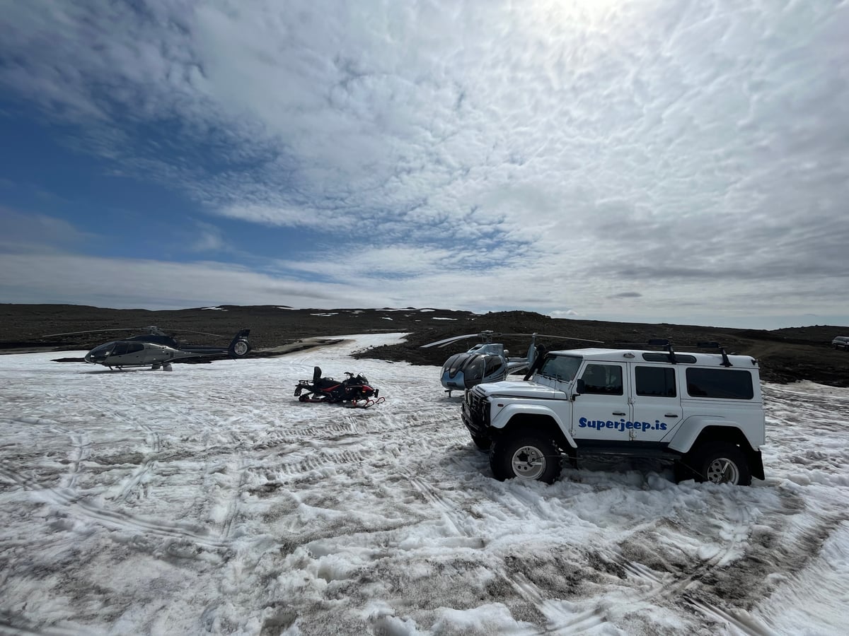 Heli Snowmobiling Combo Tour, by Norðurflug Helicopter Tours