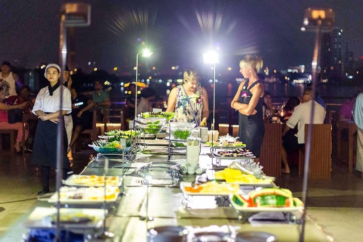 The Buffet line on the open deck