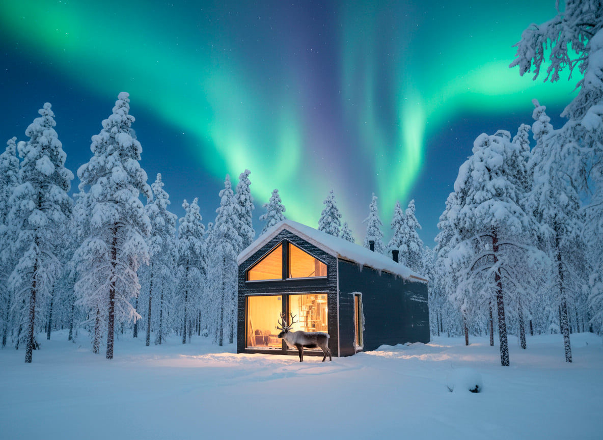 Panorama cabin for 4 in Tankavaara
