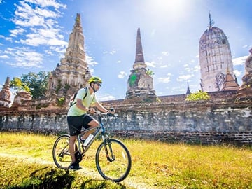 From Bangkok: Full-Day Bike Trip to Historic Ayutthaya