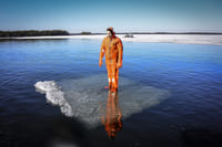 Why not try to balance on a floating ice raft?