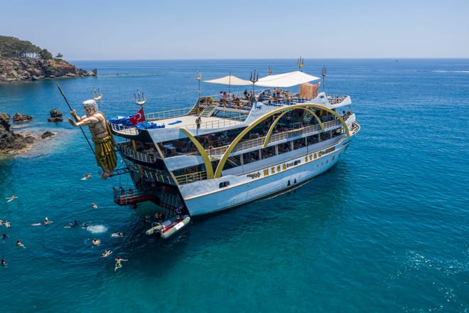 Mega Star Boat Tour with transfer from Kemer 2