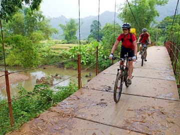 cycling in the village