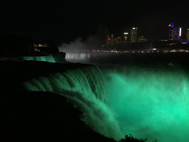Niagara Falls Night Illumination Tour: American, Bridal and Horseshoe Falls