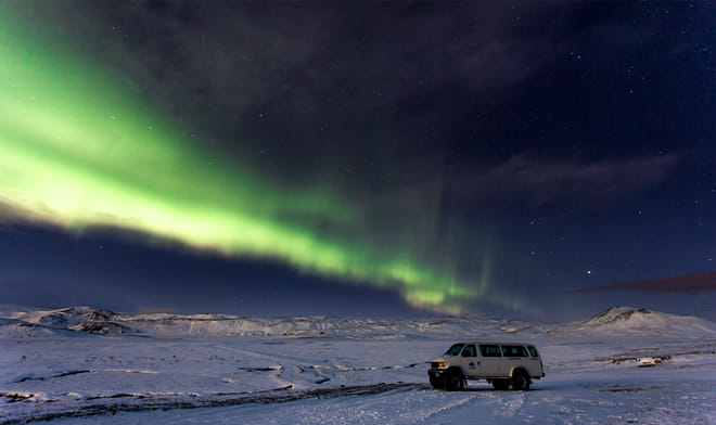 Magical Auroras - Northern lights in a minibus photo 5