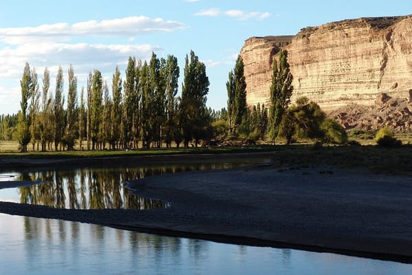 Chubut River Valley with Gaiman Welsh Village from Puerto Madryn