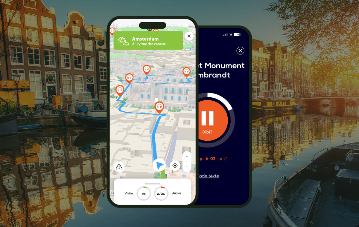 Amsterdam: Audio Guided Walking Tour (3:00 – 21 audio commentaries)