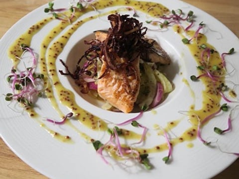 Arctic char at Salt Eldhus cookery school