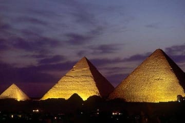 Pyramids of Giza Sound and Light Show from Cairo