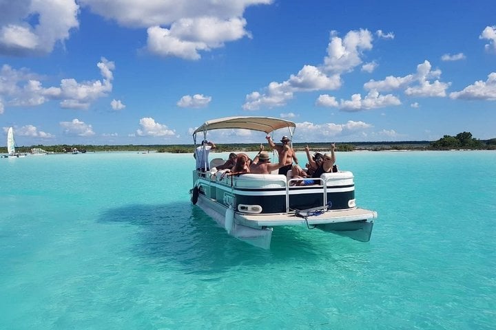 Bacalar Seven Color Lagoon Boat Adventure with Grill Option