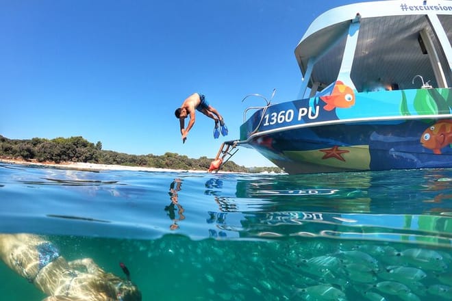 Rt Kamenjak Boat Tour with Swim Break & Lunch from Pula