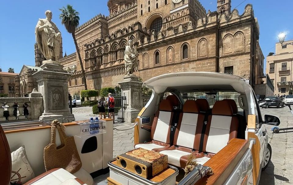 Palermo: Tour of Historical Center, Catacombs & Monreale in CruiserCar