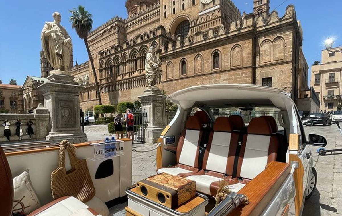 Palermo: Tour of Historical Center, Catacombs & Monreale in CruiserCar