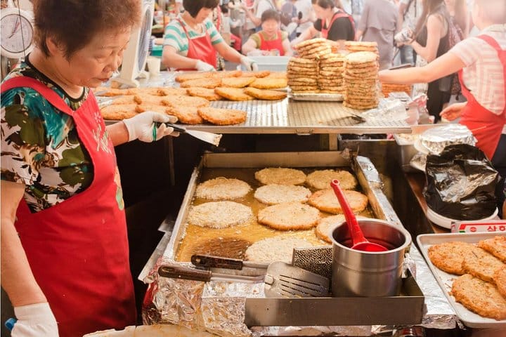 Mungbean pancake in Gwangjang food market