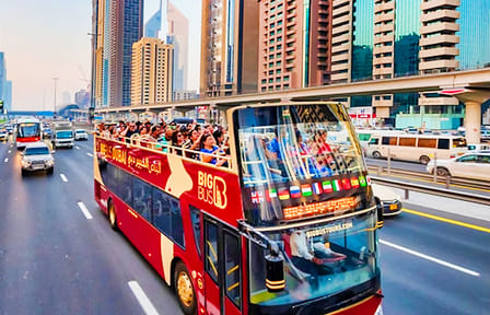 Flexible Dubai City Tour with Hop-On, Hop-Off Bus Pass